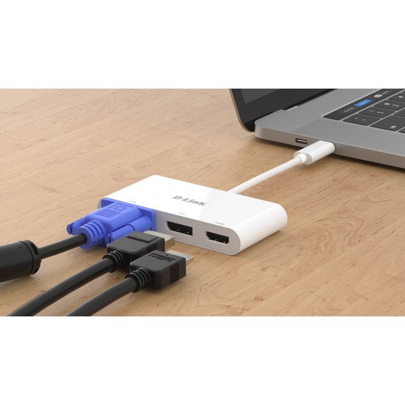 Adapter D-Link DUB-V310, USB-C, HDMI / VGA / DisplayPort