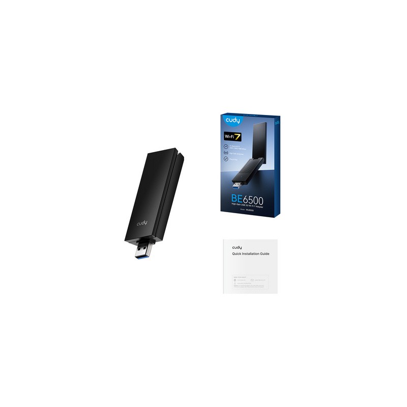Brezžični mrežni adapter CUDY WU6500, Wi-Fi7, USB 3.0