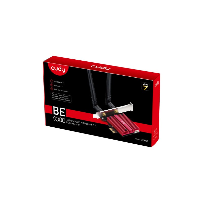 Brezžična mrežna kartica CUDY WE9300, Wi-Fi 7, Bluetooth 5.4, PCIe