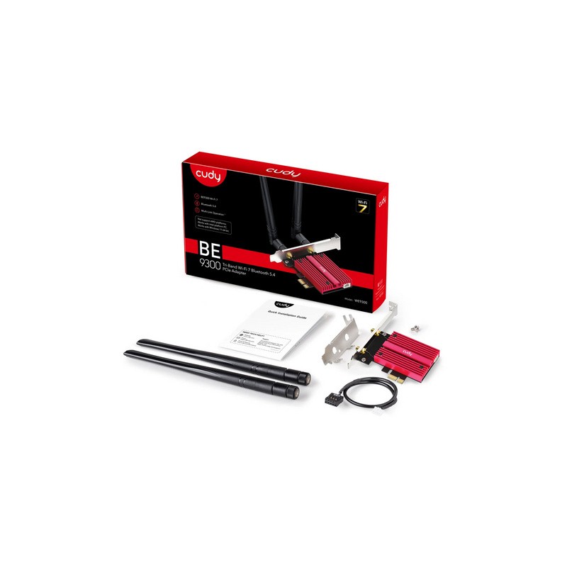 Brezžična mrežna kartica CUDY WE9300, Wi-Fi 7, Bluetooth 5.4, PCIe