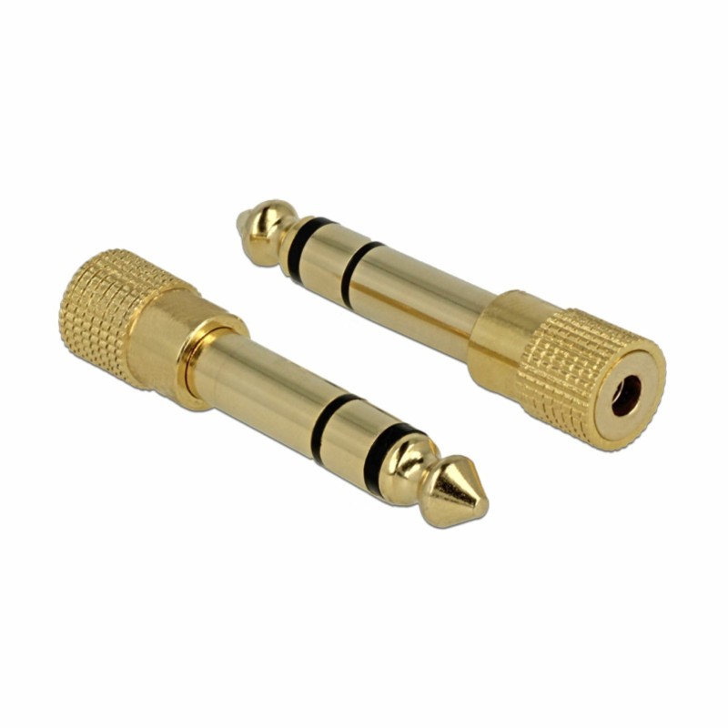 Adapter-AUDIO Jack 3,5F - 6,35M Delock