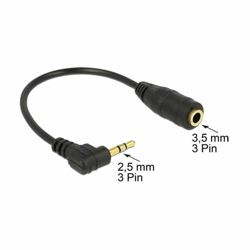 Adapter-AVDIO Jack 3,5Ž - 2,5M kotni 14cm Delock