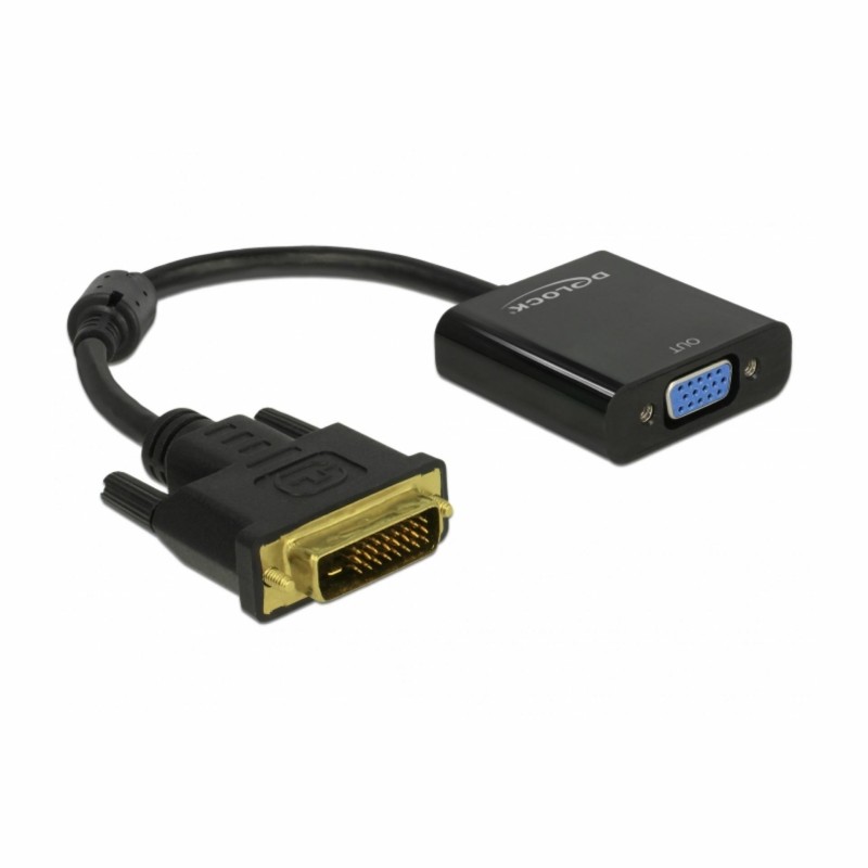 Adapter DVI-D M-VGA HD15Ž Delock 24+1 Aktivni