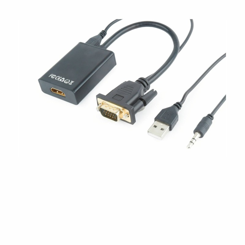 Adapter VGA M - HDMI Ž + avdio Gembird