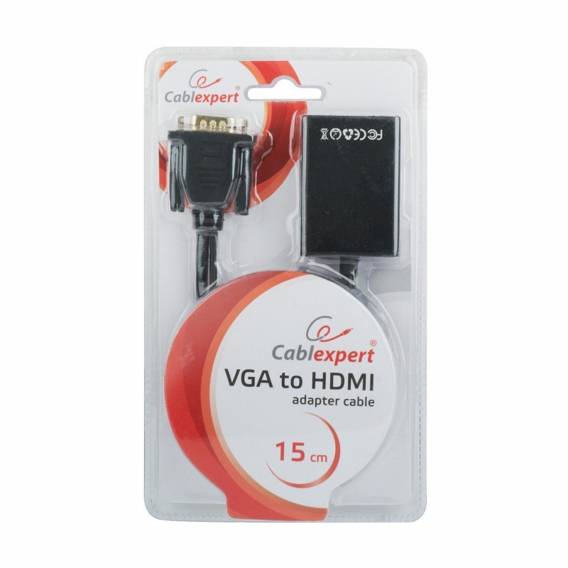 Adapter VGA M - HDMI Ž + avdio Gembird
