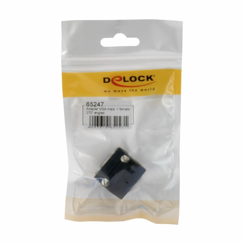 Adapter VGA M na VGA Ž kotni 270° Delock