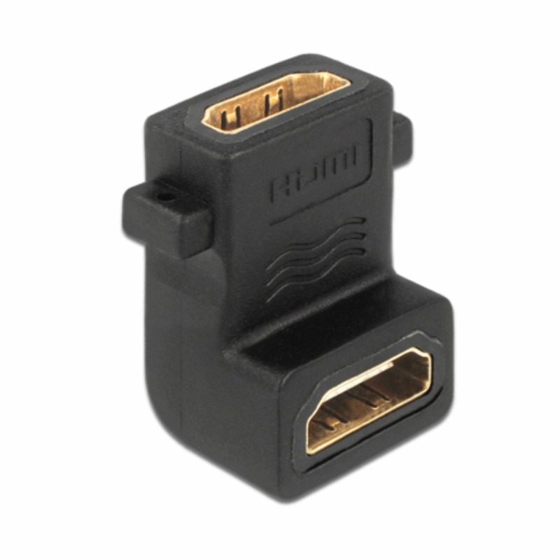 Adapter HDMI Ž na HDMI Ž 19-pin kotni vijačenje Delock