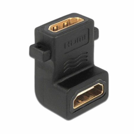 Adapter HDMI Ž na HDMI Ž 19-pin kotni vijačenje Delock