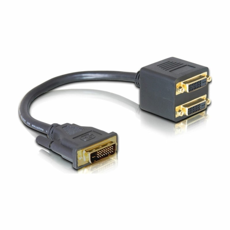 Adapter DVI-2xDVI 24+1M/2x24+1Ž Delock