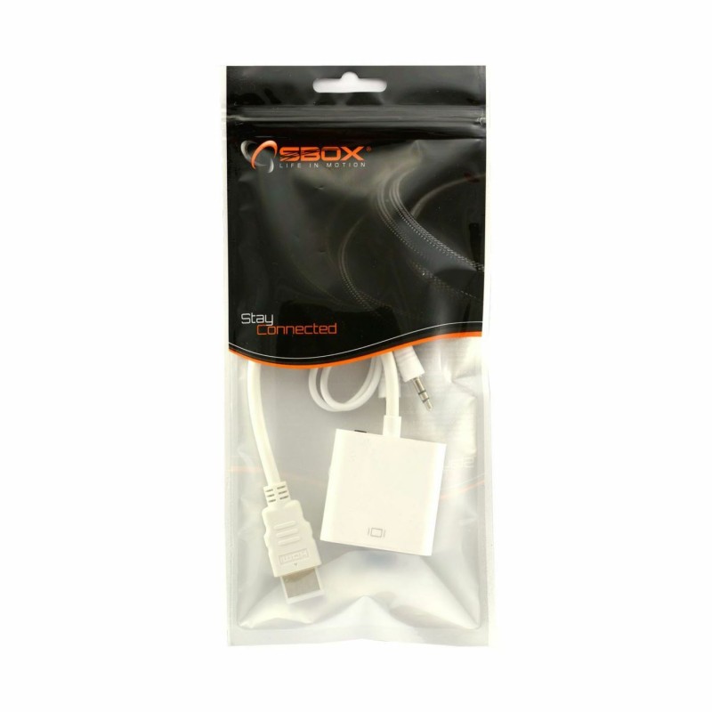 Adapter HDMI M na VGA Ž HD15 Aktivni na kablu 15cm SBOX