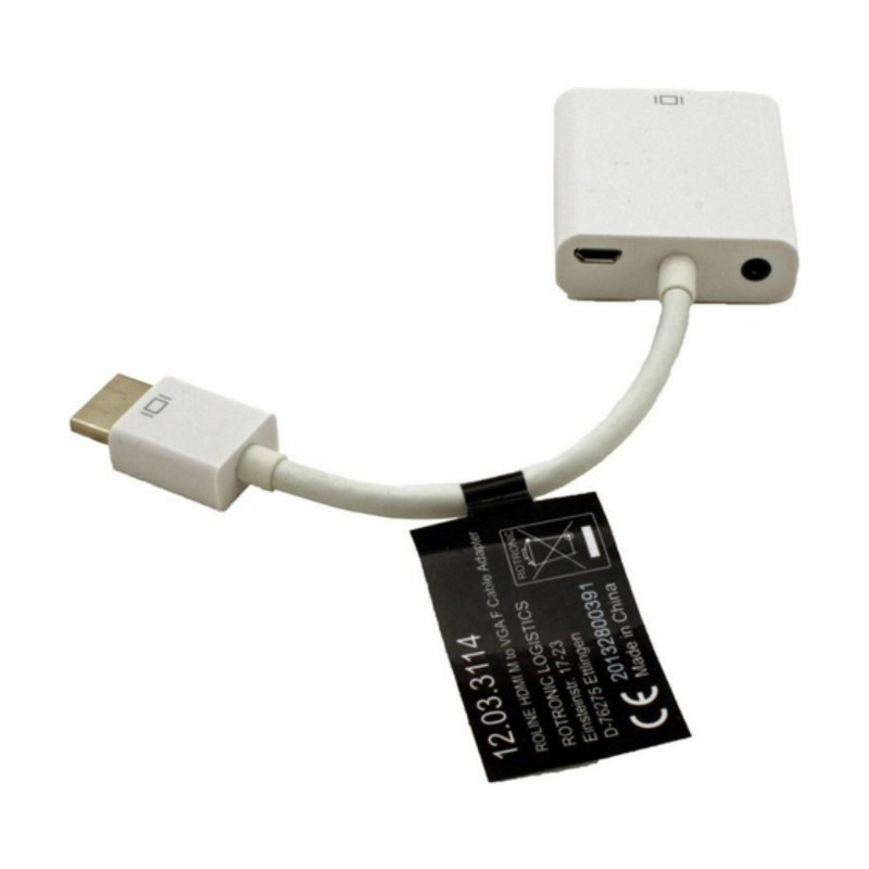 Adapter HDMI M na VGA Ž kabel 15cm, aktivni
