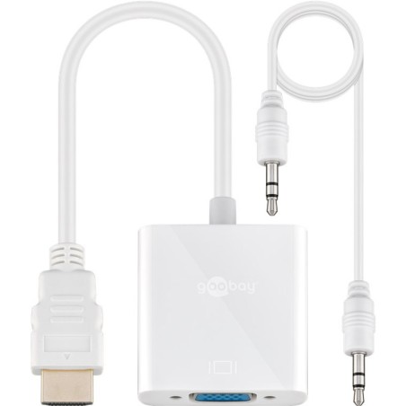 Adapter HDMI M na VGA Ž 0.1m, Goobay, bel
