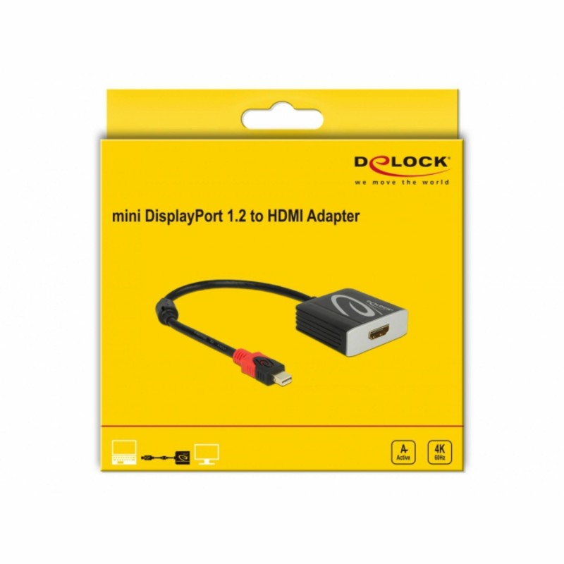 DisplayPort mini-HDMI adapter aktivni 4K 60Hz Delock