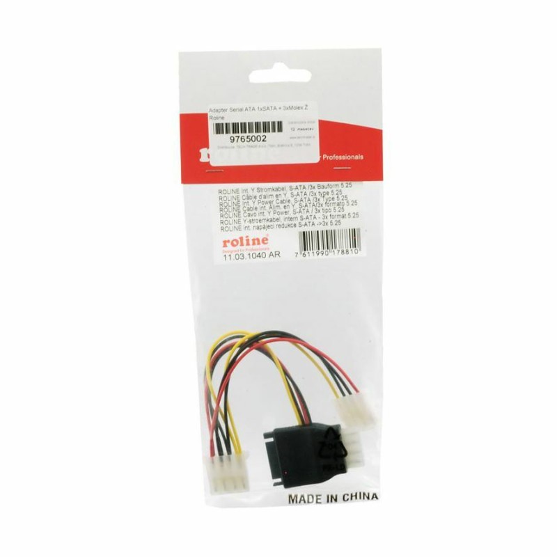 Adapter napajalni za trdi disk SATA->3x molex M/Ž