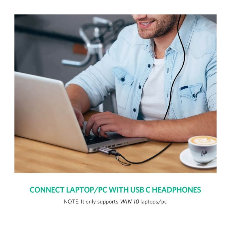 Ugreen USB 3.0-A na USB-C adapter siv
