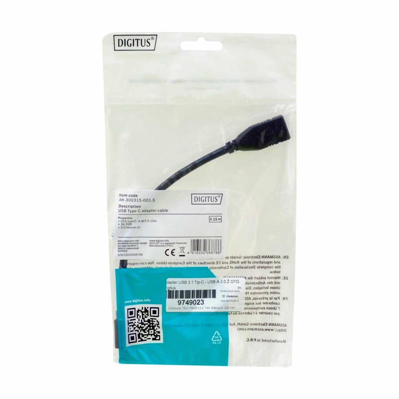 Adapter USB 3.1 Tip-C - USB 3.0 Ž OTG Digitus