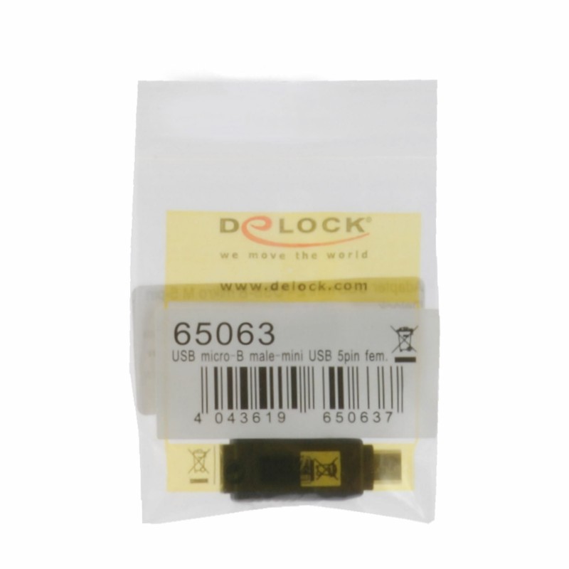 Adapter USB mini Ž - USB mikro-B M 5-pin Delock