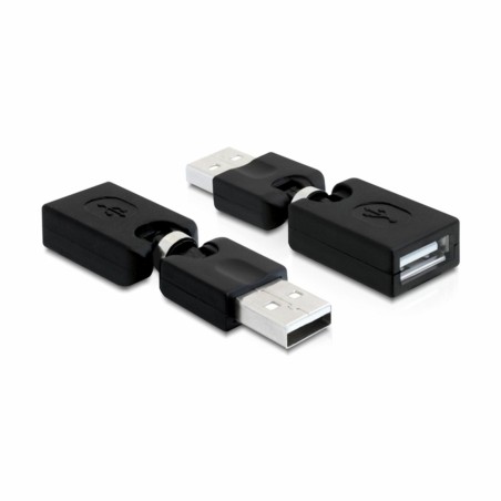 Adapter USB-A M - USB-A Ž pregibni 180°/360° Delock