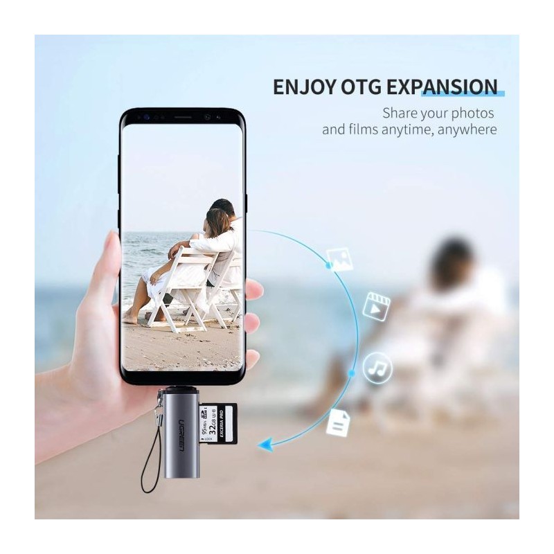 Čitalec kartic Ugreen USB-C, TF/SD