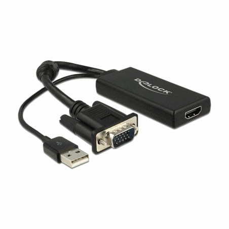 Adapter VGA M na HDMI Ž aktivni Delock