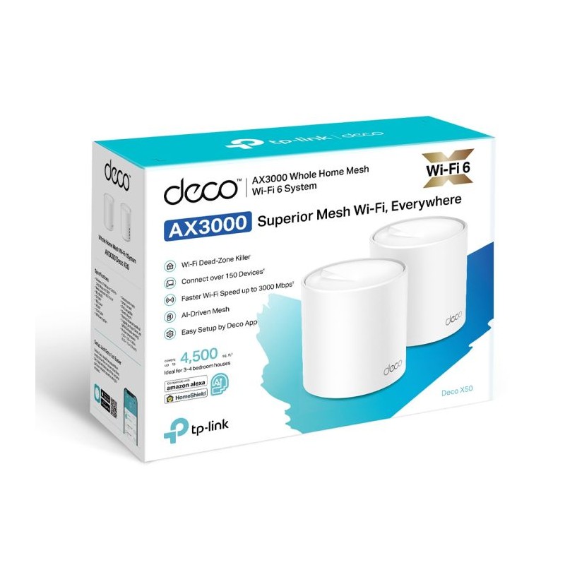TP-Link Deco X50 (2 pack) domači Mesh Wifi sistem