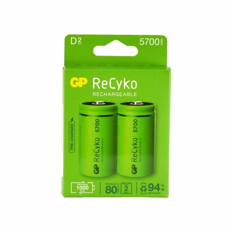 Baterija polnilna tip-D 1,2V-5700 mAh 2 kom 570DHCB Ni-Mh GP ReCyko