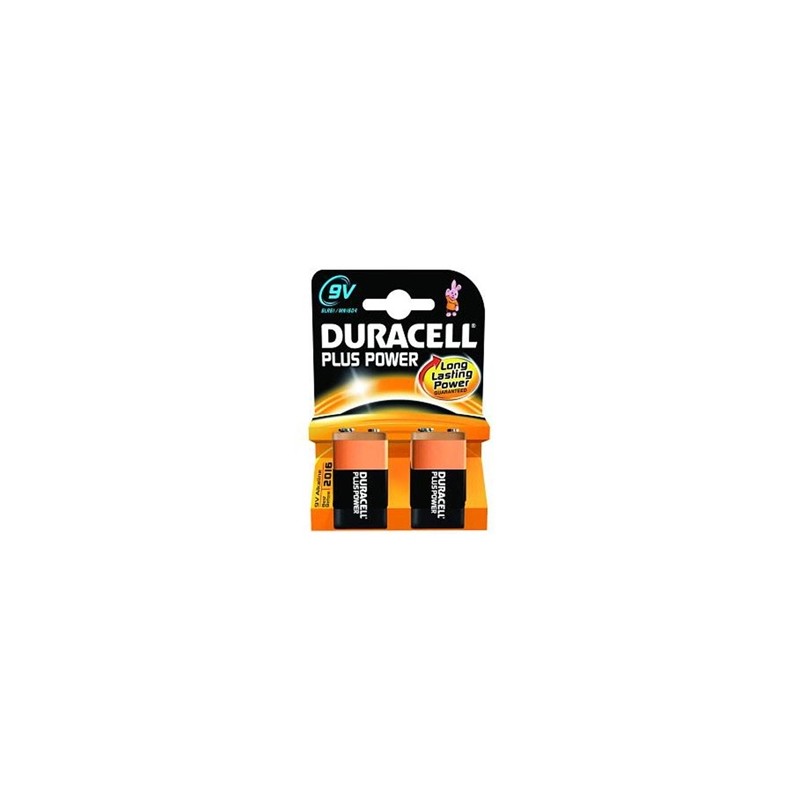 Alkalne baterije Duracell Plus Power MN1604B2 PP3 9V (2 kos)