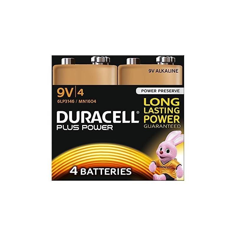 Alkalne baterije Duracell Plus Power MN1604B4 PP3 9V (4 kos)