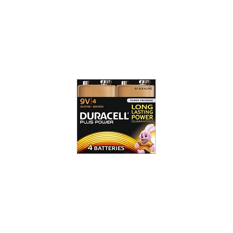 Alkalne baterije Duracell Plus Power MN1604B4 PP3 9V (4 kos)