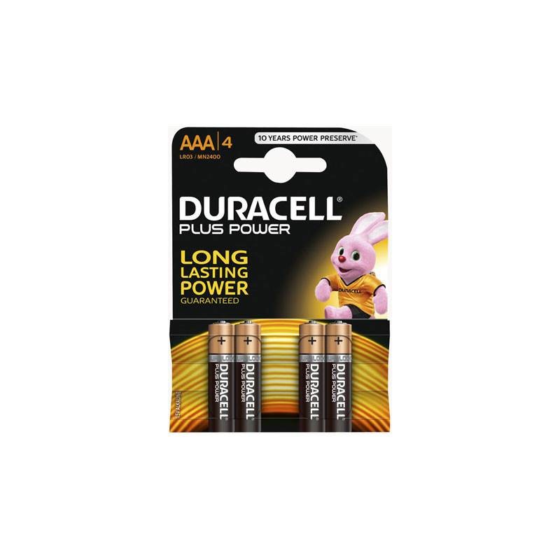 Alkalne baterije Duracell Plus Power MN2400B4 AAA (4 kos)