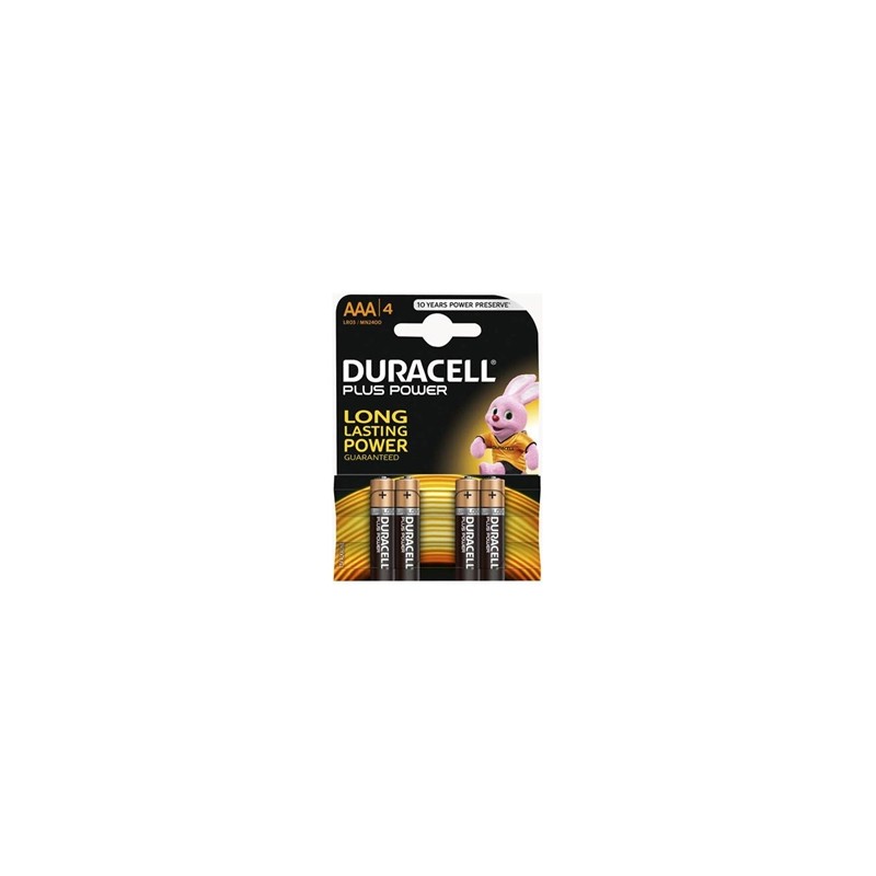 Alkalne baterije Duracell Plus Power MN2400B4 AAA (4 kos)