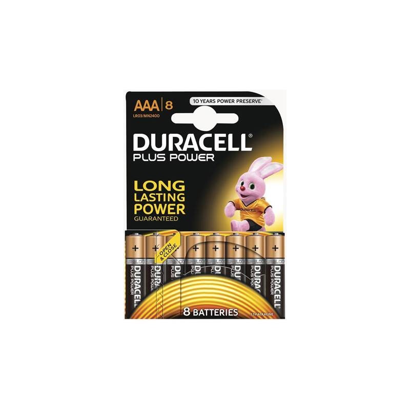 Alkalne baterije Duracell Plus Power MN2400B8 AAA (8 kos)