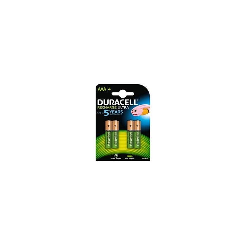 Polnilne baterije Duracell HR03-A AAA 850mAh NiMH (4 kos)