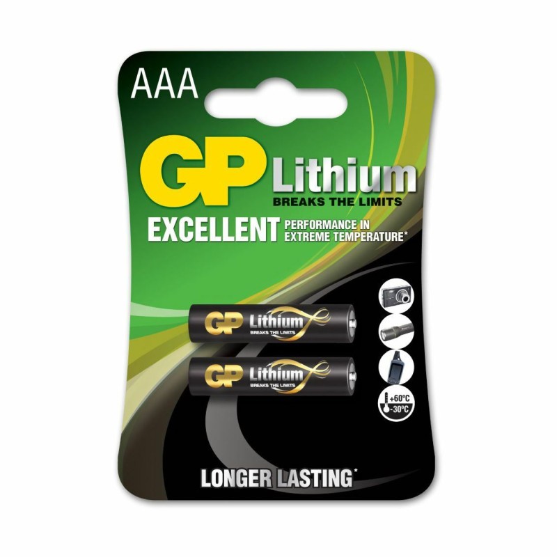 Baterija litijeva AAA 2kom 1,5V LITHIUM GP 2120022