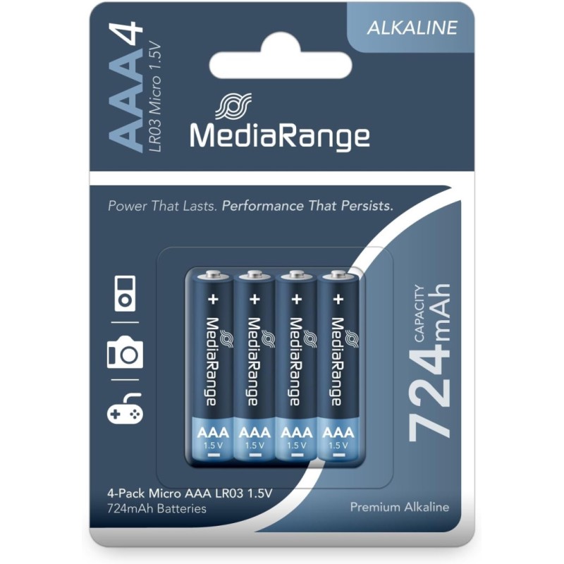 Baterija MediaRange LR03 AAA, 1,5V, 1/4, alkalna