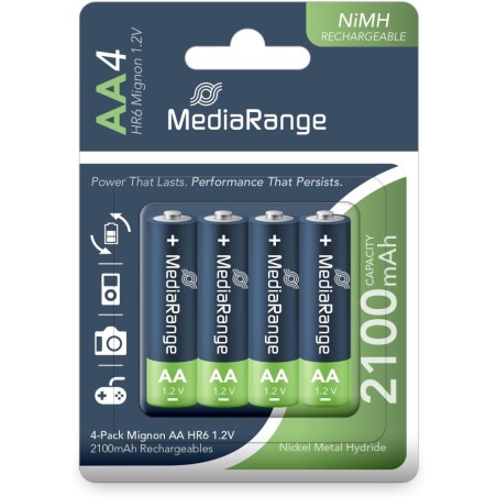 Baterija MediaRange LR06 AA, polnilna, 1/4, alkalna