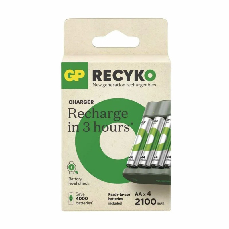 Polnilec za baterije + 4x baterije AA 2100mAh GP ReCyko E441