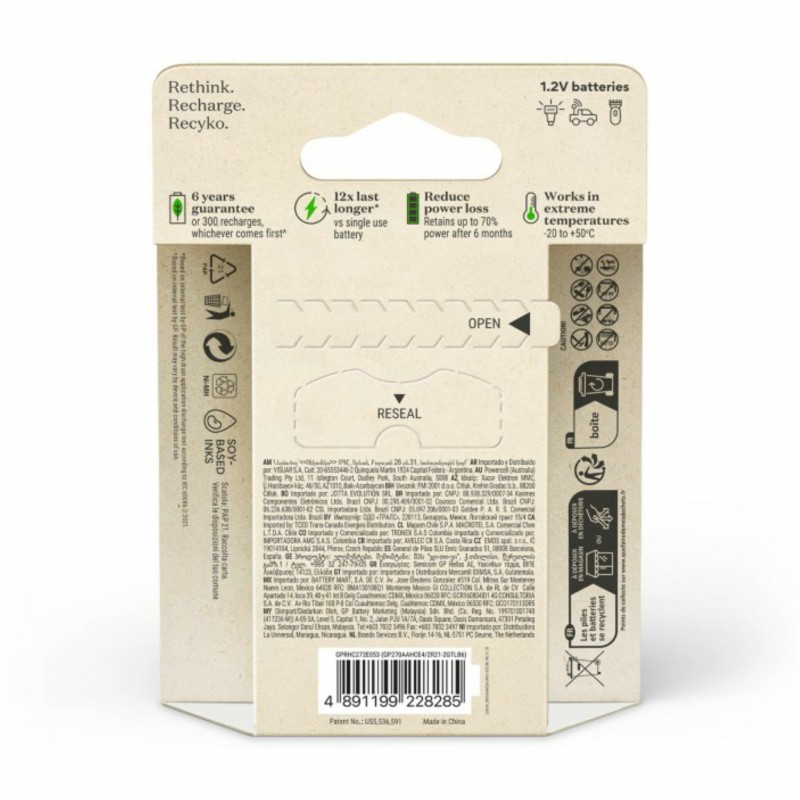 Polnilna baterija GP AA-2600 mAh Ni-Mh 6 kom 4010008