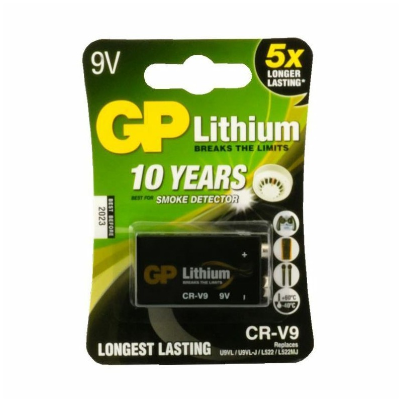Baterija 9V GP CR-V9 LITHIUM 3/V4022L
