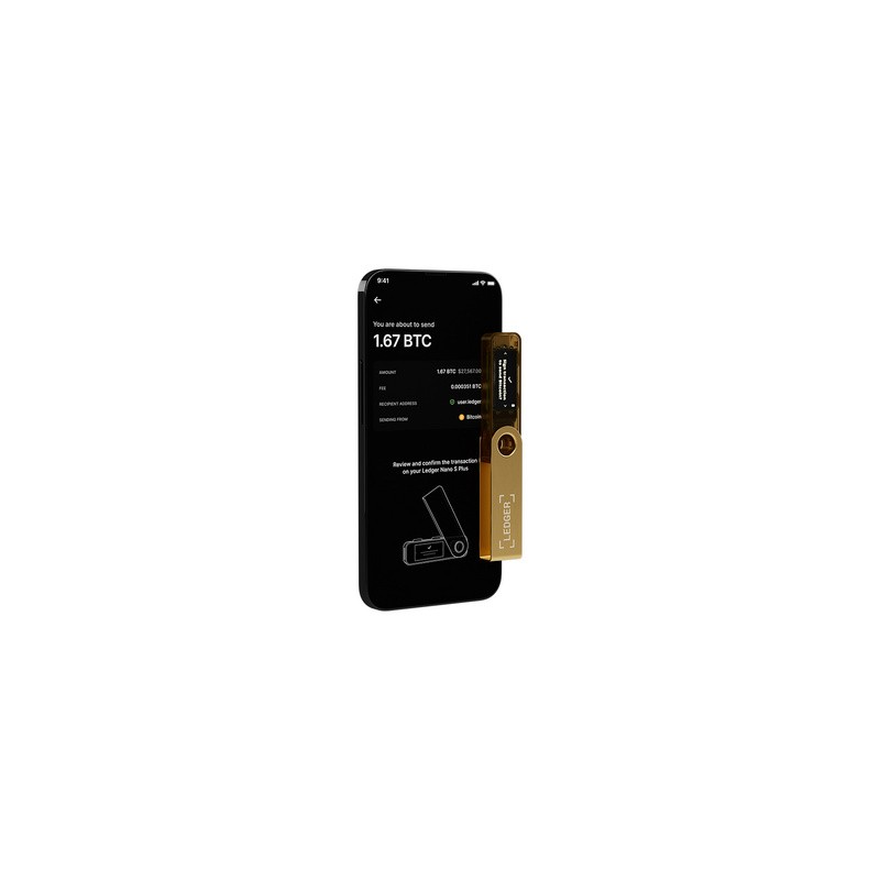 Denarnica za kriptovalute Ledger Nano S Plus, zlata
