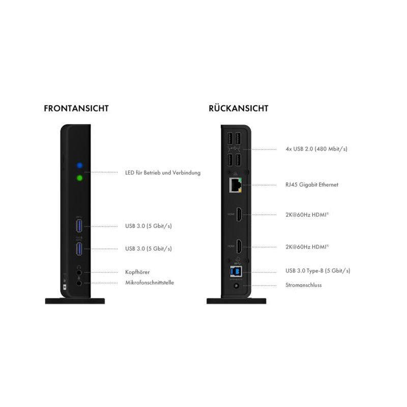 Priklopna postaja Icybox IB-DK2251AC, USB-C
