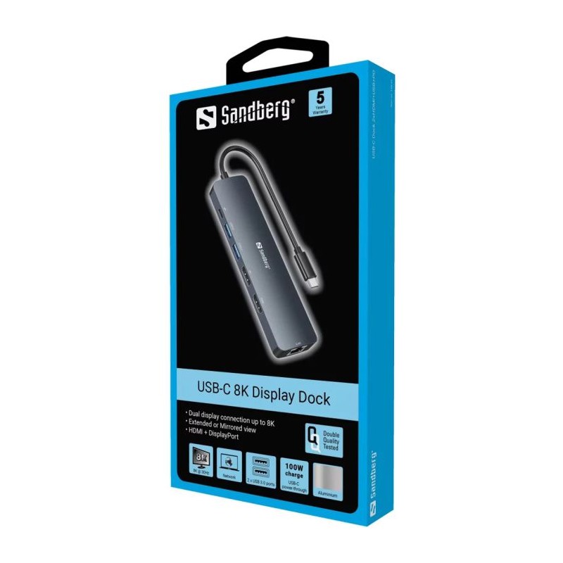 Priklopna postaja Sandberg 136-43, USB-C
