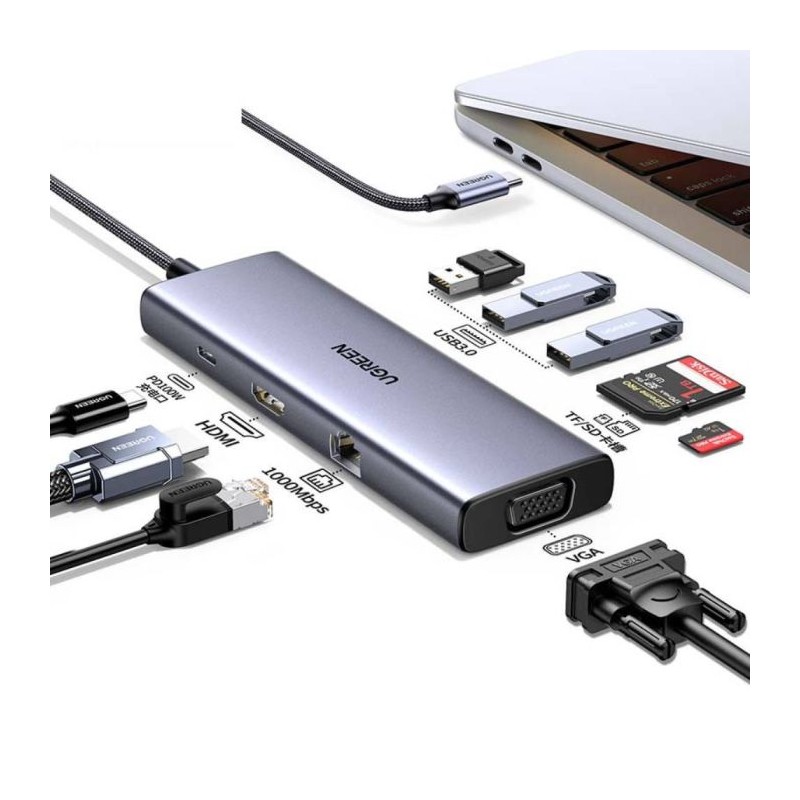 Priklopna postaja Ugreen CM498, 9v1, USB-C