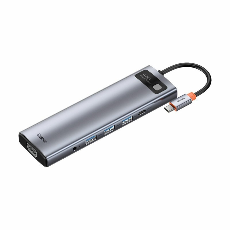 Priklopna postaja Baseus CAHUB-CT0G, 11v1, USB-C, siva
