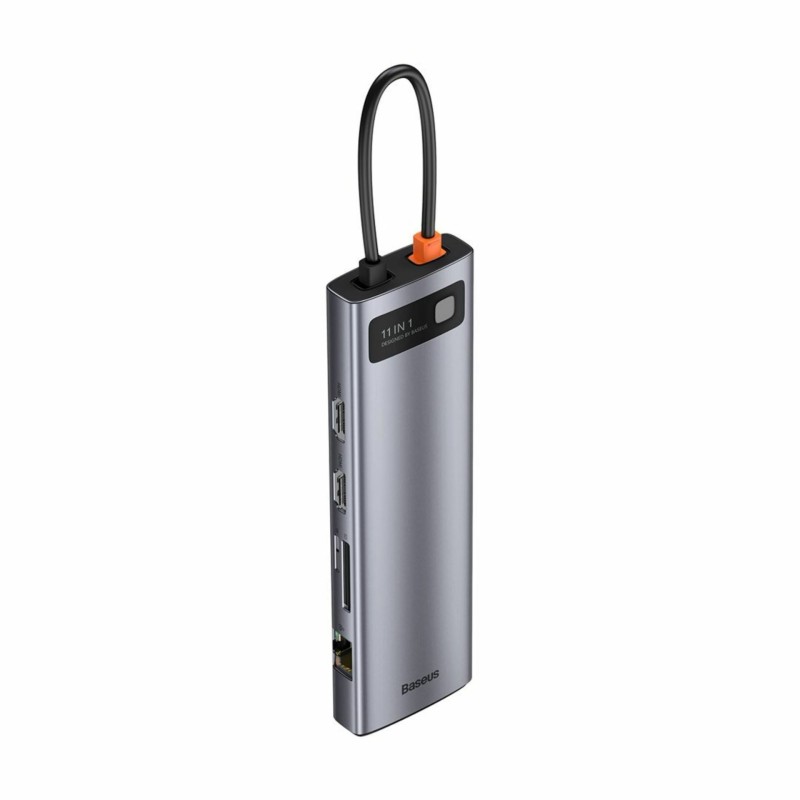 Priklopna postaja Baseus CAHUB-CT0G, 11v1, USB-C, siva