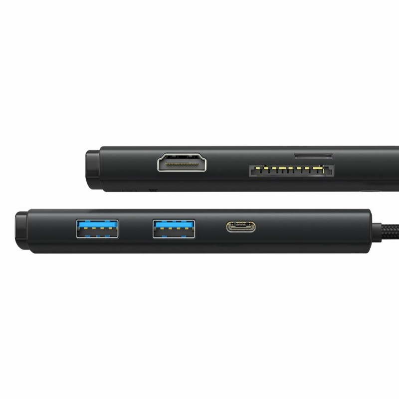 Priklopna postaja Baseus WKQX050001, 6v1, USB-C, črna