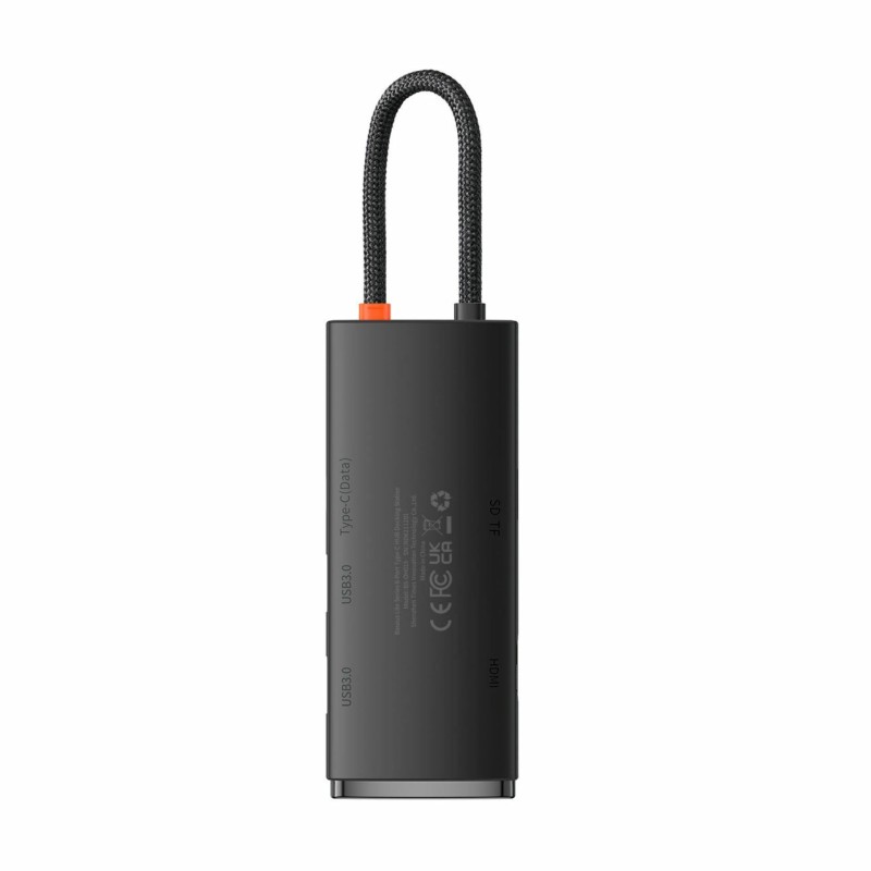 Priklopna postaja Baseus WKQX050001, 6v1, USB-C, črna