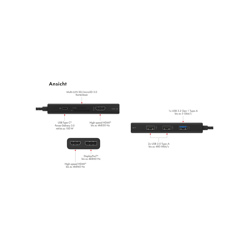 Priklopna postaja Icybox IB-DK4011-CPD, 11v1, USB-C
