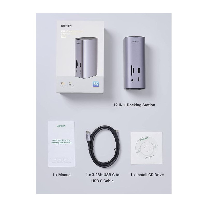 Priklopna postaja Ugreen Revodok Pro 312, USB-C, 12v1