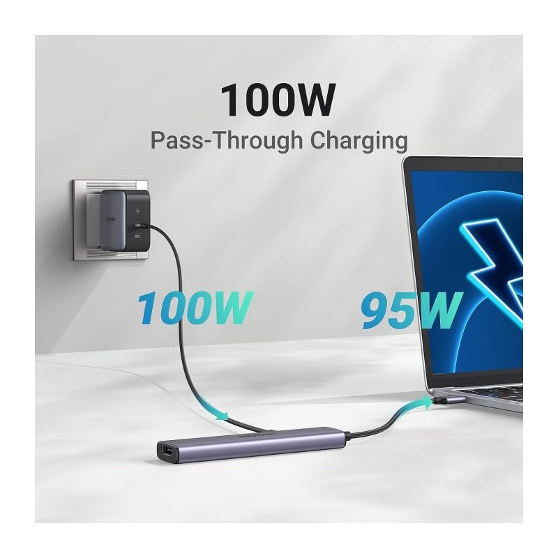 HUB UGREEN 5v1, USB-C, 100W